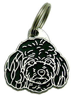 TOY POODLE BLACK <br> (pet tag, engraving included)